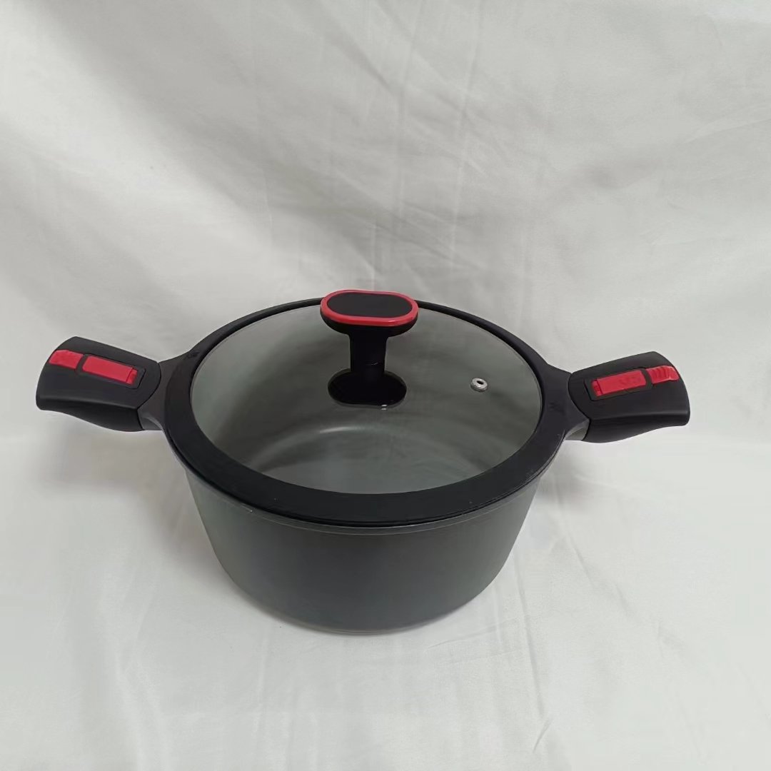 New detachable handle die cast aluminum cookware set