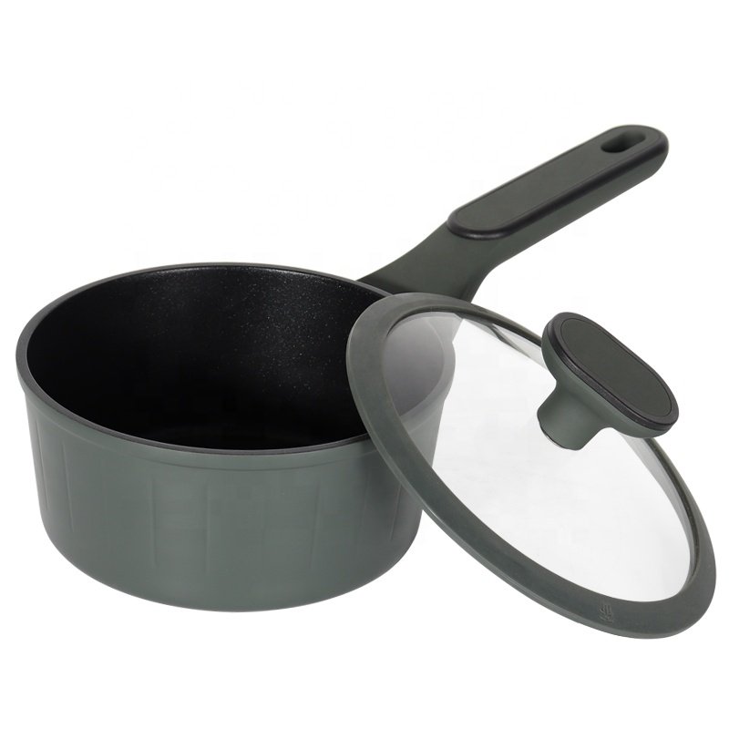 New deagin forged pumpkin aluminum nonstick pans cooking cookware sets aluminium pots sets cooking cookware