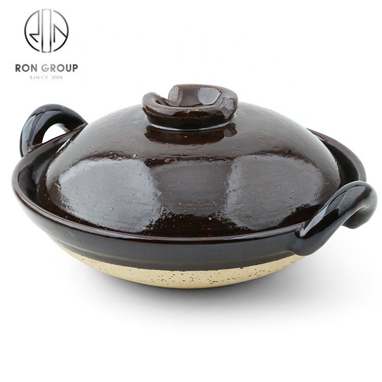 Food grade kitchen ware producer vegetables clay ceramic pot heat cooking non stick casseroles with pots cover stock pots