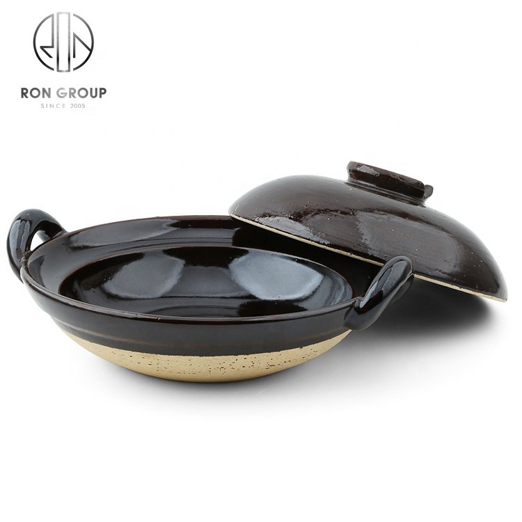 Food grade kitchen ware producer vegetables clay ceramic pot heat cooking non stick casseroles with pots cover stock pots