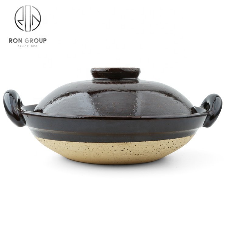 Food grade kitchen ware producer vegetables clay ceramic pot heat cooking non stick casseroles with pots cover stock pots