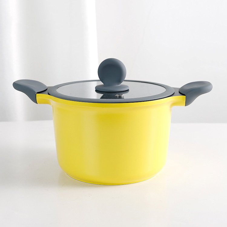 12 pieces of 304 stainless steel aluminum cooking pot can be customized pan non stick cooker set