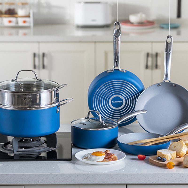 Cookware Set Nonstick Aluminum 13pcs Ceramic Pots and Pans Set Gas,Induction Compatible Oven Safe Stainless Steel Handle