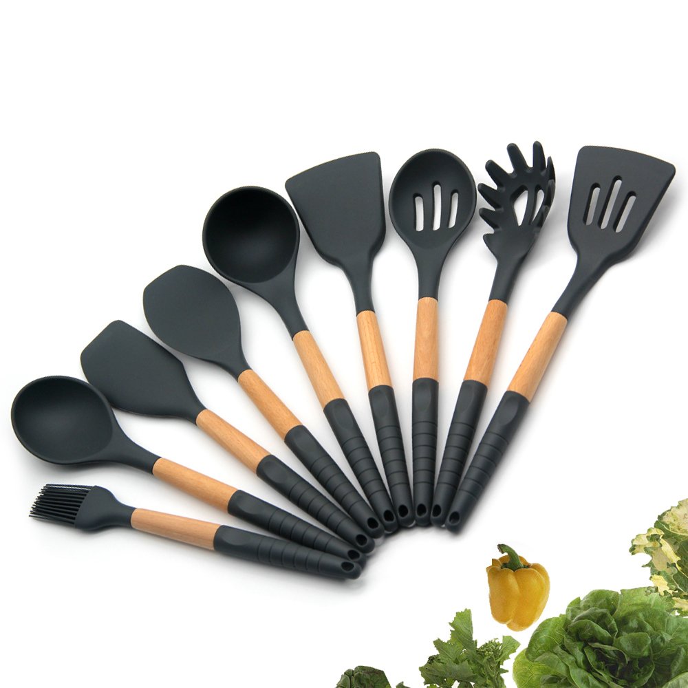 kitchen accessories home and kitchen cookware sets Holder cozinha 10pcs Silicone Cooking Tools Cooking Tool Sets