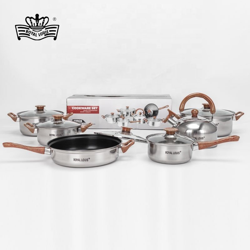12 Pcs Stainless Steel Cookware Sets Nonstick Fry Pan Milk Pot With Glass Lid Kettle Sauce pot kitchen utensils Sets