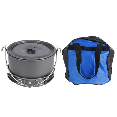 Portable Cookware Sets 5-6 people Camping Picnic Barbecue Outdoor aluminium cooking pot set