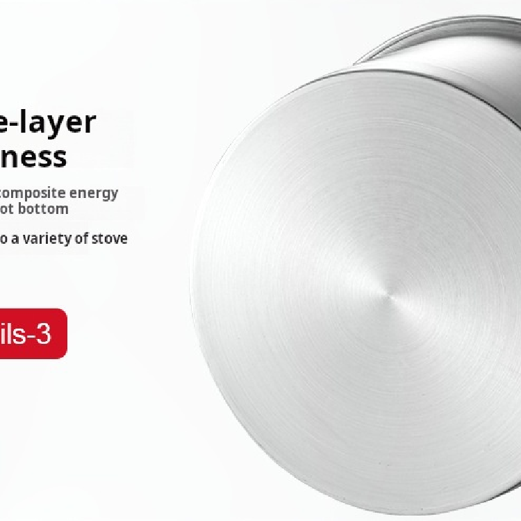 Premium Stainless Steel Cookware Set Cooking Pot Thickened Right Angle Bottom Frying Pan StirFry Pot Stainless Steel Cooking Pot