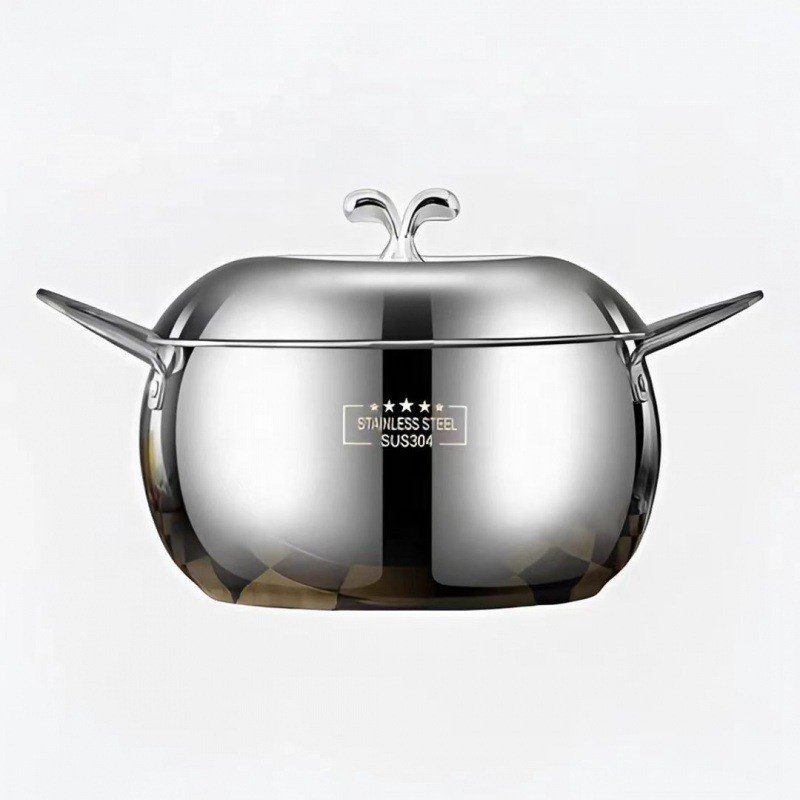 Non Stick Cookware Set Stainless Steel Soup Pot Dual Steel Microwave Oven Gas Induction Cooker Restaurants Cooking Pots Set
