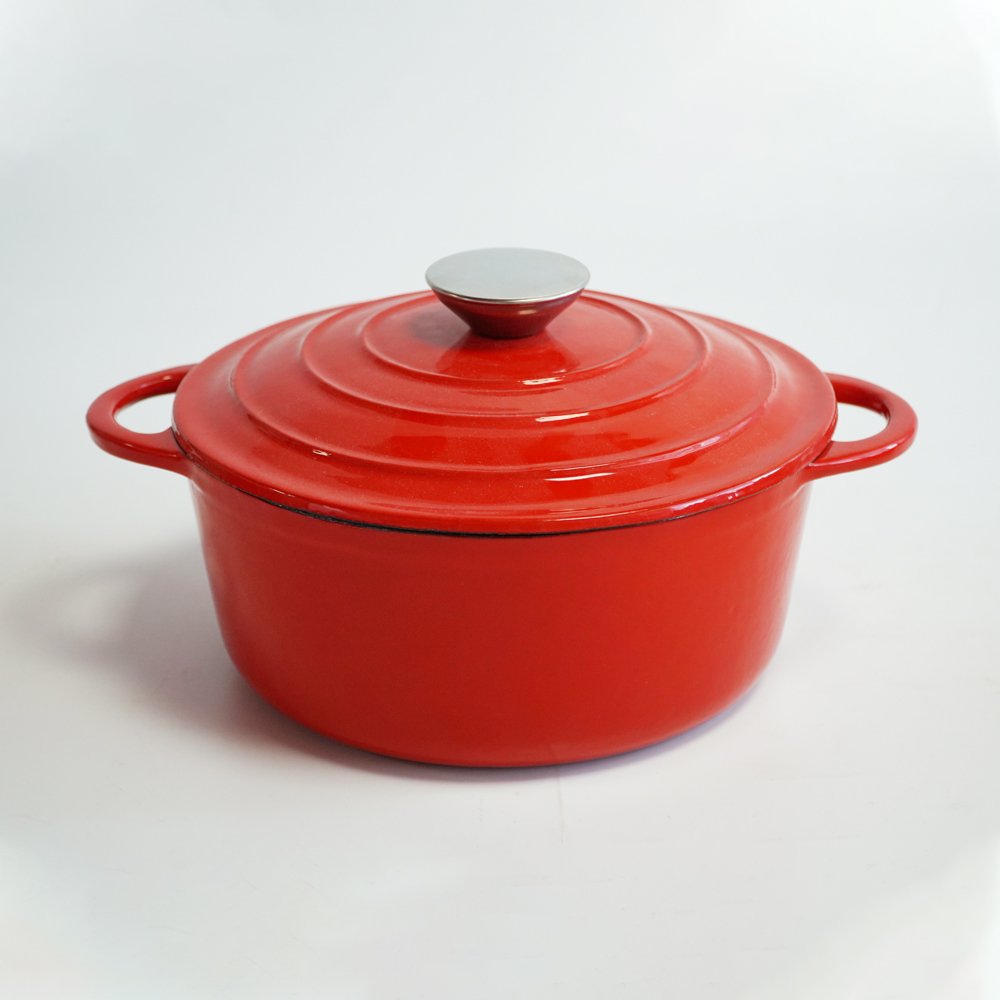 Chuihua Home kitchen enamel coated polished cast iron non stick cooking pots cookware set casseroles Low MOQ soup stock pot