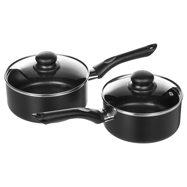 Aluminum nonstick Cookware Sets with bakelite handle in black color