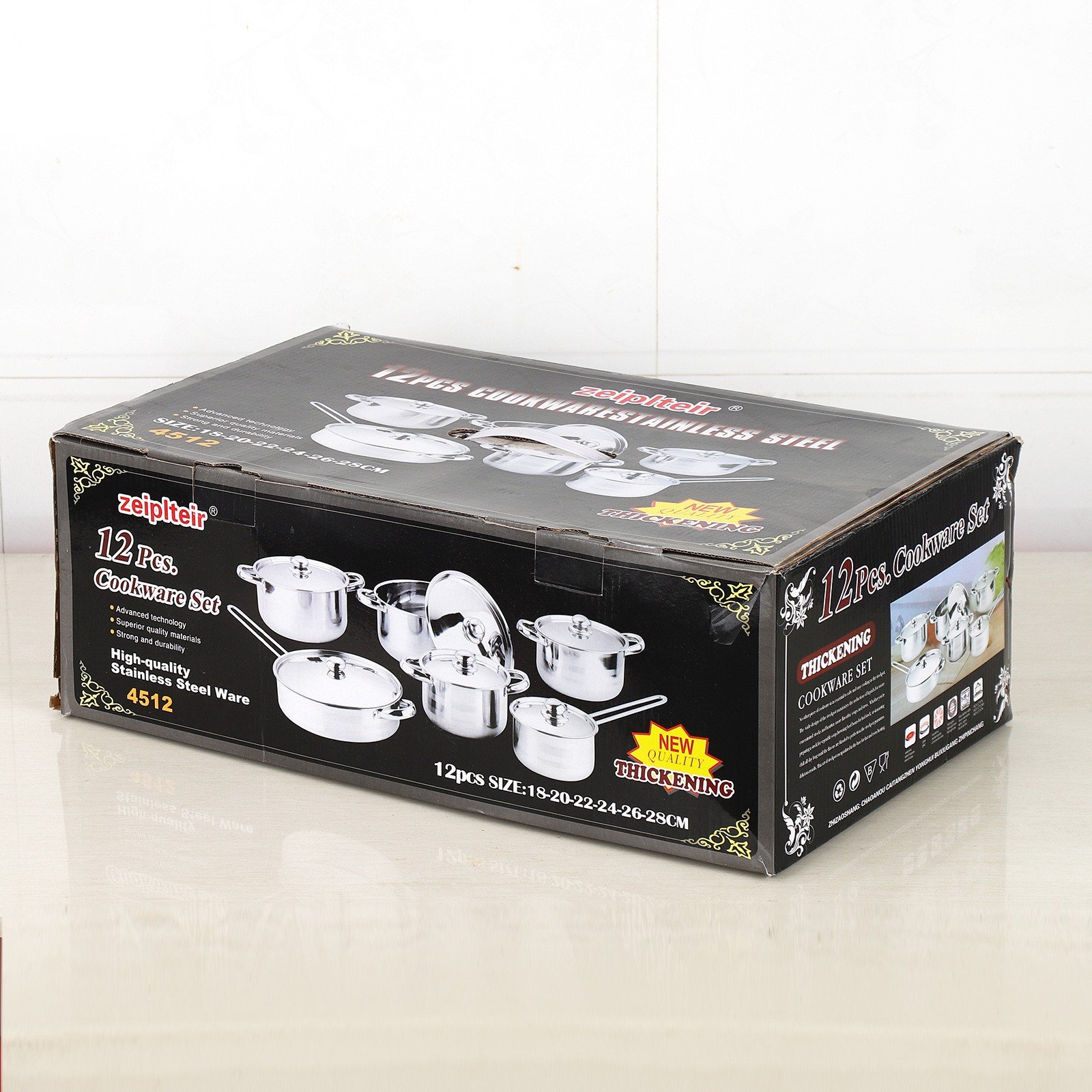 Good price of New product 12 pieces cookware set ceramic coated cookware set high quality stainless steel cookware set