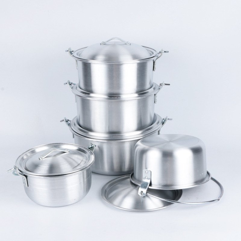 High quality 5pcs set Cooking Pot Set Non-Stick Cookware Granite Home Use Pot Set with handle