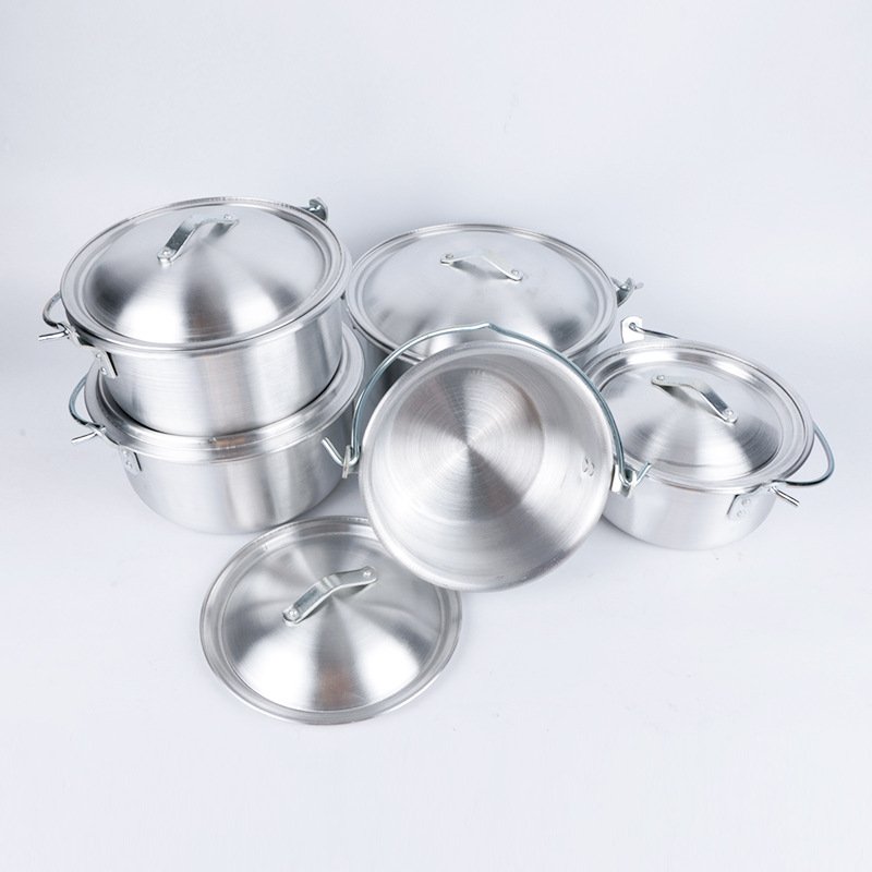 High quality 5pcs set Cooking Pot Set Non-Stick Cookware Granite Home Use Pot Set with handle