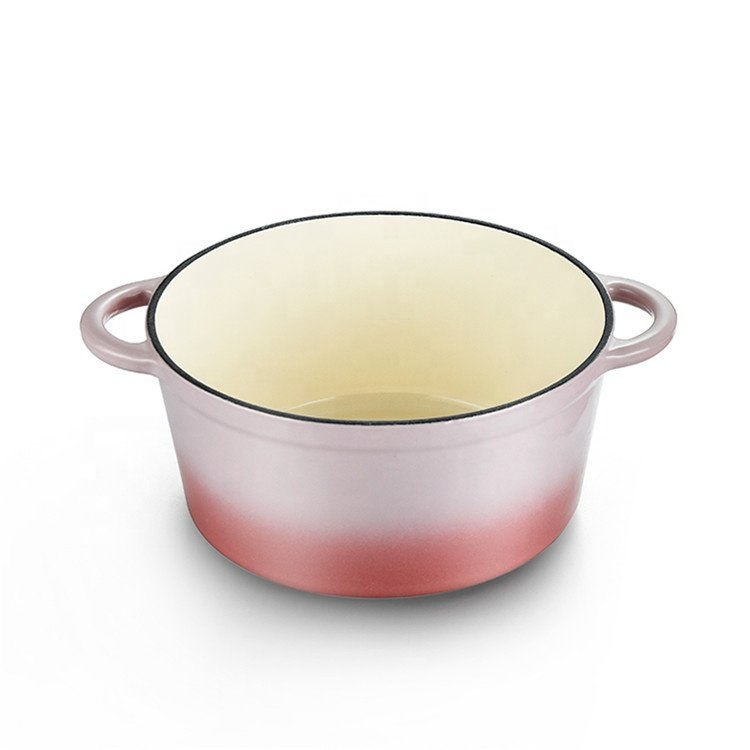 High grade Cookware set non stick Cast Iron Grey Color Enamel Soup Stock Cooking Pot casserole set 7pcs