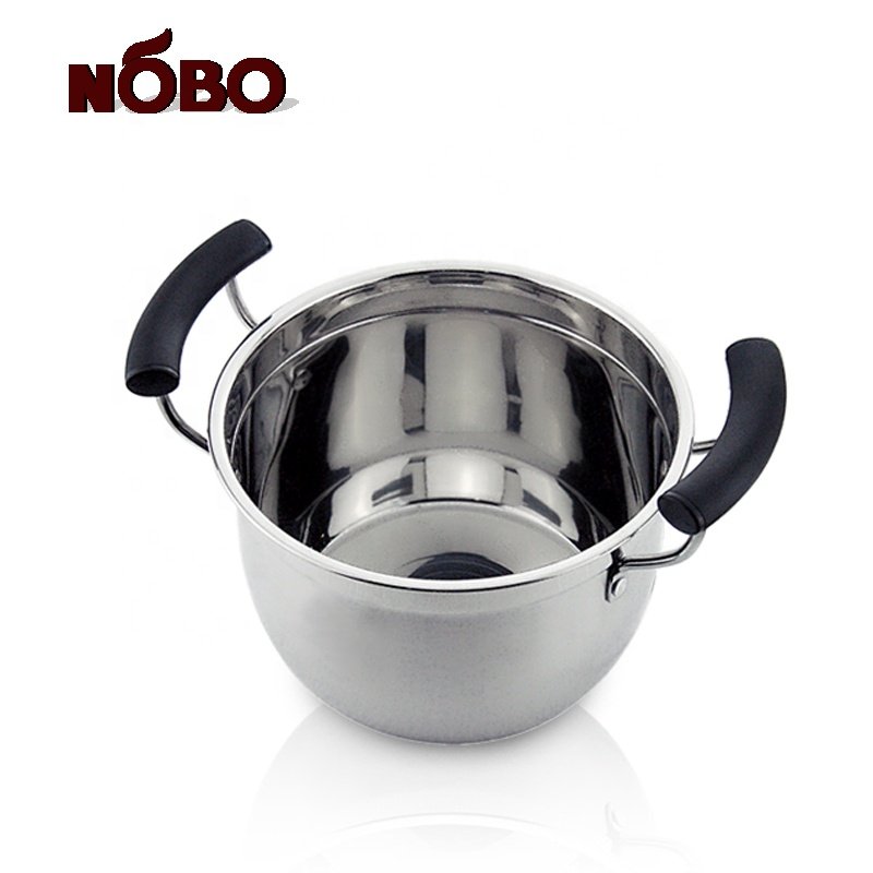10pcs Chinese evenly heating cooking casserole stainless steel pot set kitchen with glass lid