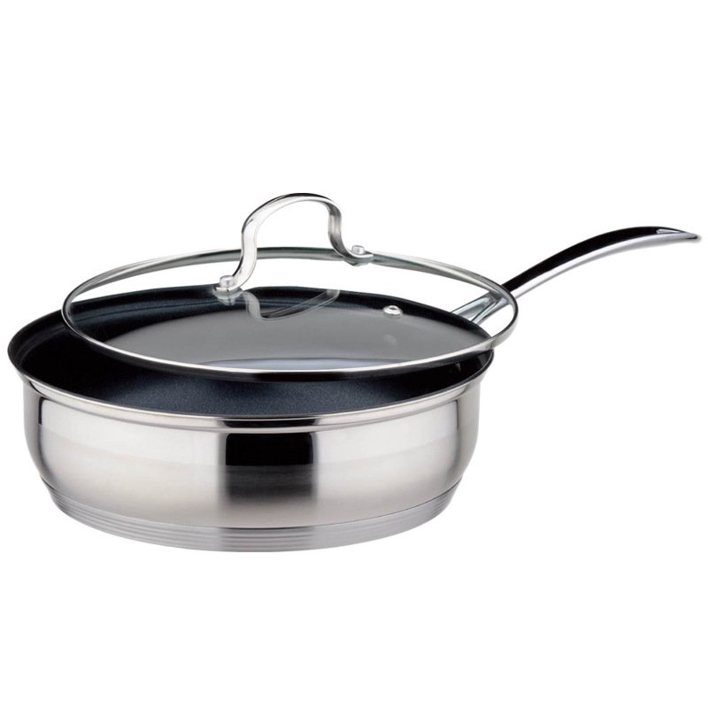 12-Piece Stainless Steel Non-Stick Cookware Set Kettle Soup Pot Frying Pan Set