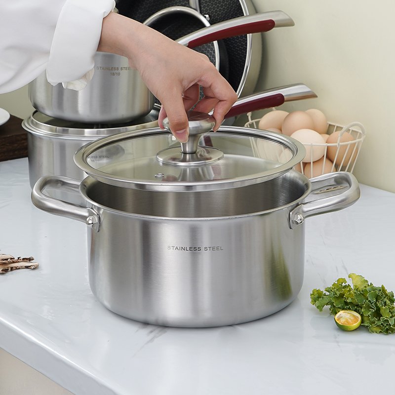 Customized Wok Stainless Steel 316 Non-Stick Frying Pan Cook Set Milk Pan Cooking Pot Set non stick Honeycomb Cookware Sets
