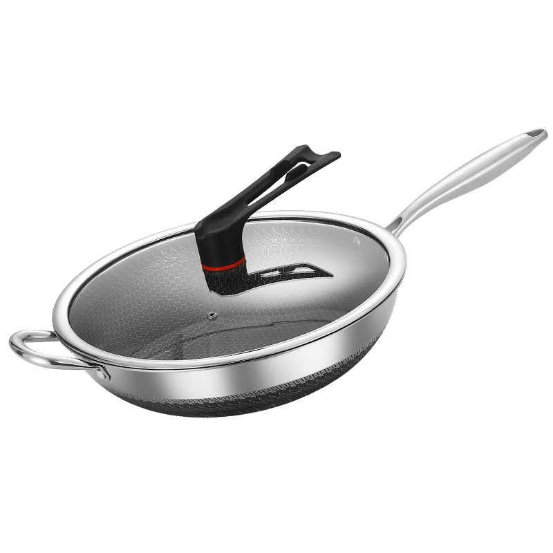 Customized Wok Stainless Steel 316 Non-Stick Frying Pan Cook Set Milk Pan Cooking Pot Set non stick Honeycomb Cookware Sets