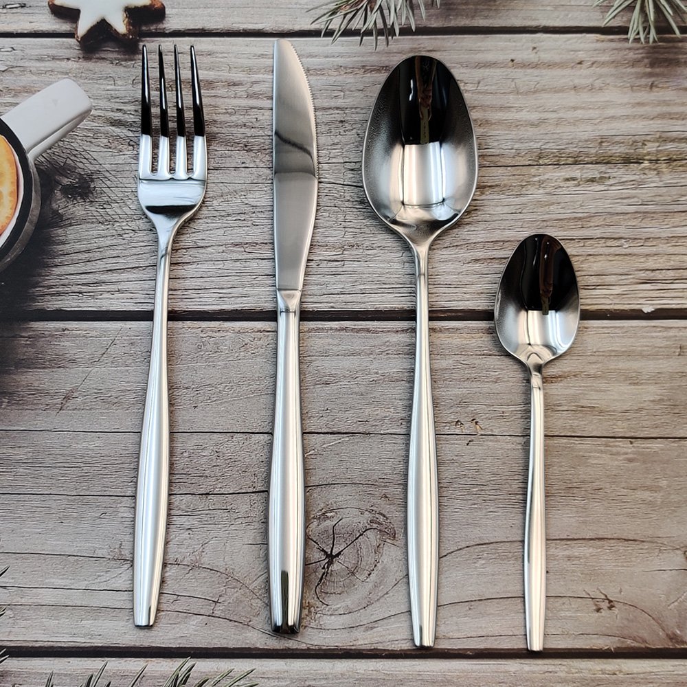 4 Pcs Stainless Steel Cutlery Spoon Fork Knife Tableware Dinnerware Flatware Cutlery Dinner Set