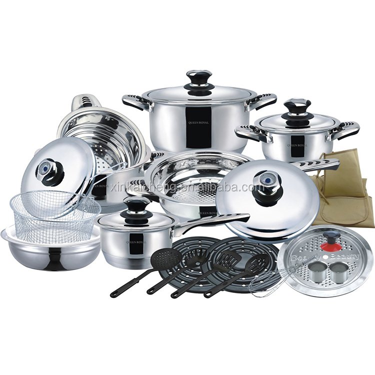 Good Sell with Heavy Bottom and Stainless Steel Material Kitchen Cookware Set