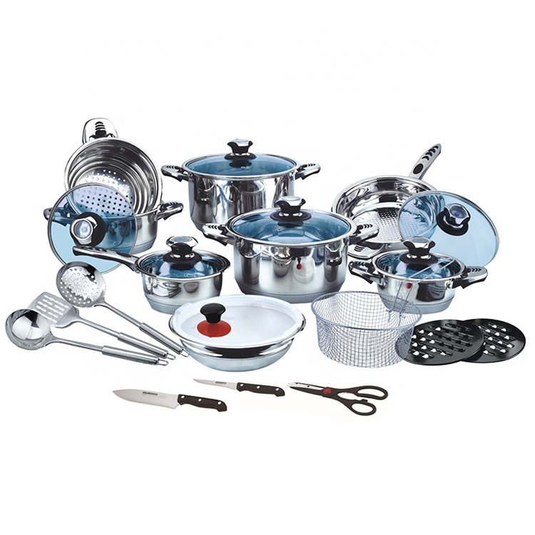 Good Sell with Heavy Bottom and Stainless Steel Material Kitchen Cookware Set