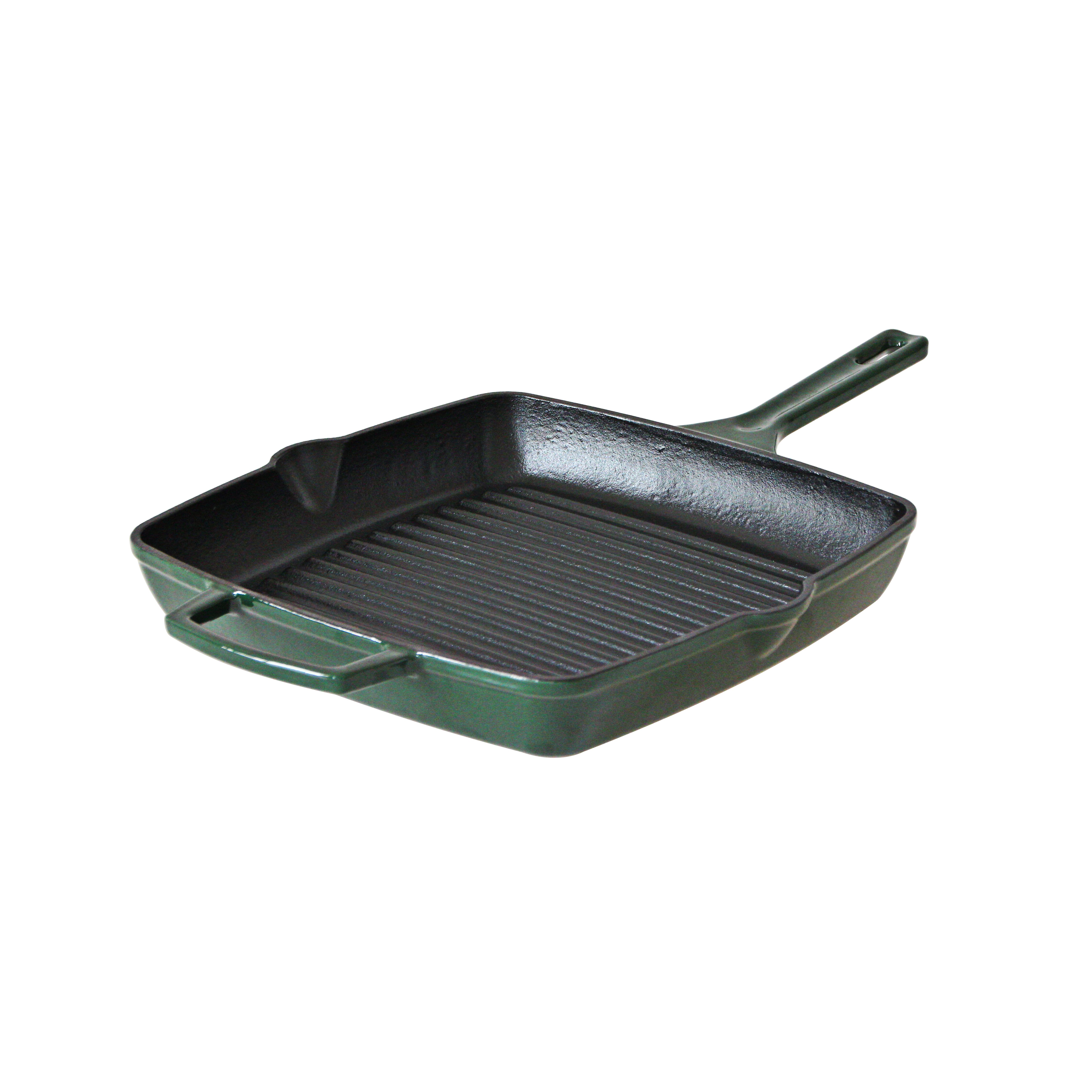 Bright Houseware Cast Cookware Set Enamel Cast Iron Casserole Non Stick Dutch Oven Iron High-quality New Restaurant Dark Green