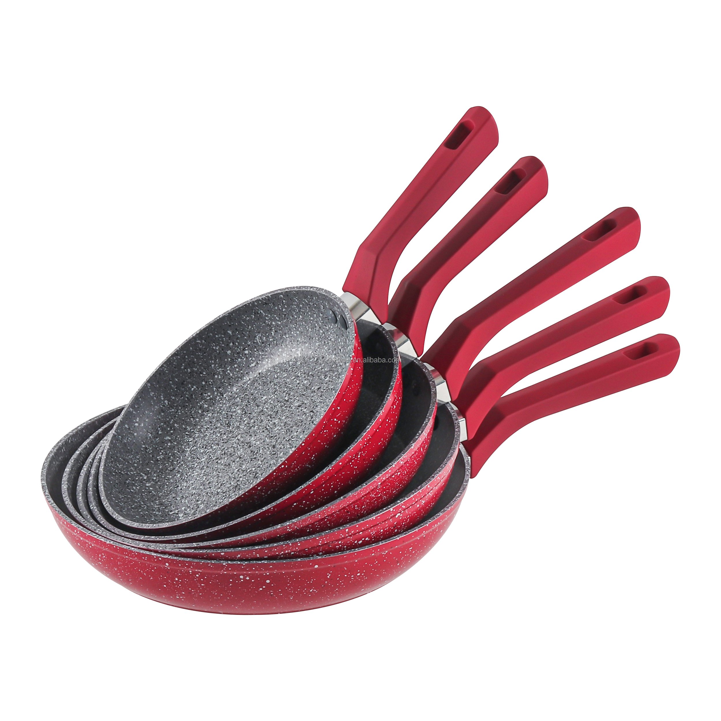 best selling products 2024 OZONE Popular Non Stick Pot Marble Casserole Pot Fry Pan Set Die Cast Aluminum Cooking Cookwar