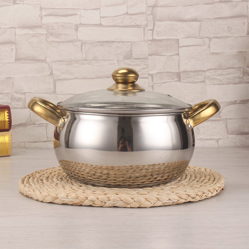 Factory Direct 12 Pcs Non Stick Stainless Steel Kitchen Cookware Set Pots And Pans With Glass Lid