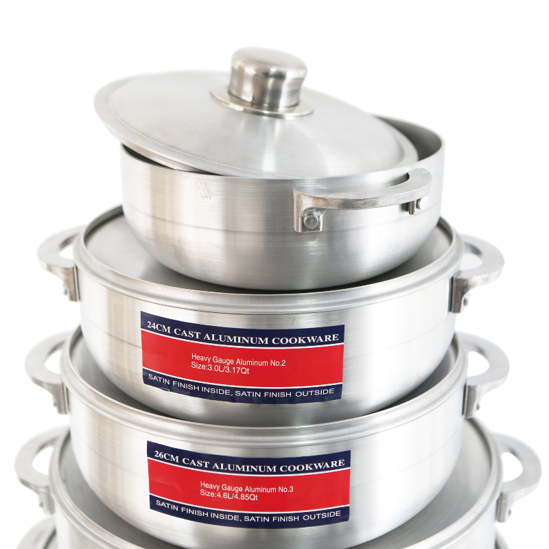 Multifunctional 6 Piece 20/24/26/30/34/36cm Non Stick Aluminum Pot Cookware Set With Aluminum Lid