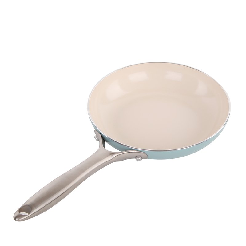 great nonstick cookware sets blue color ceramic cooking pot and pan set with ss handle