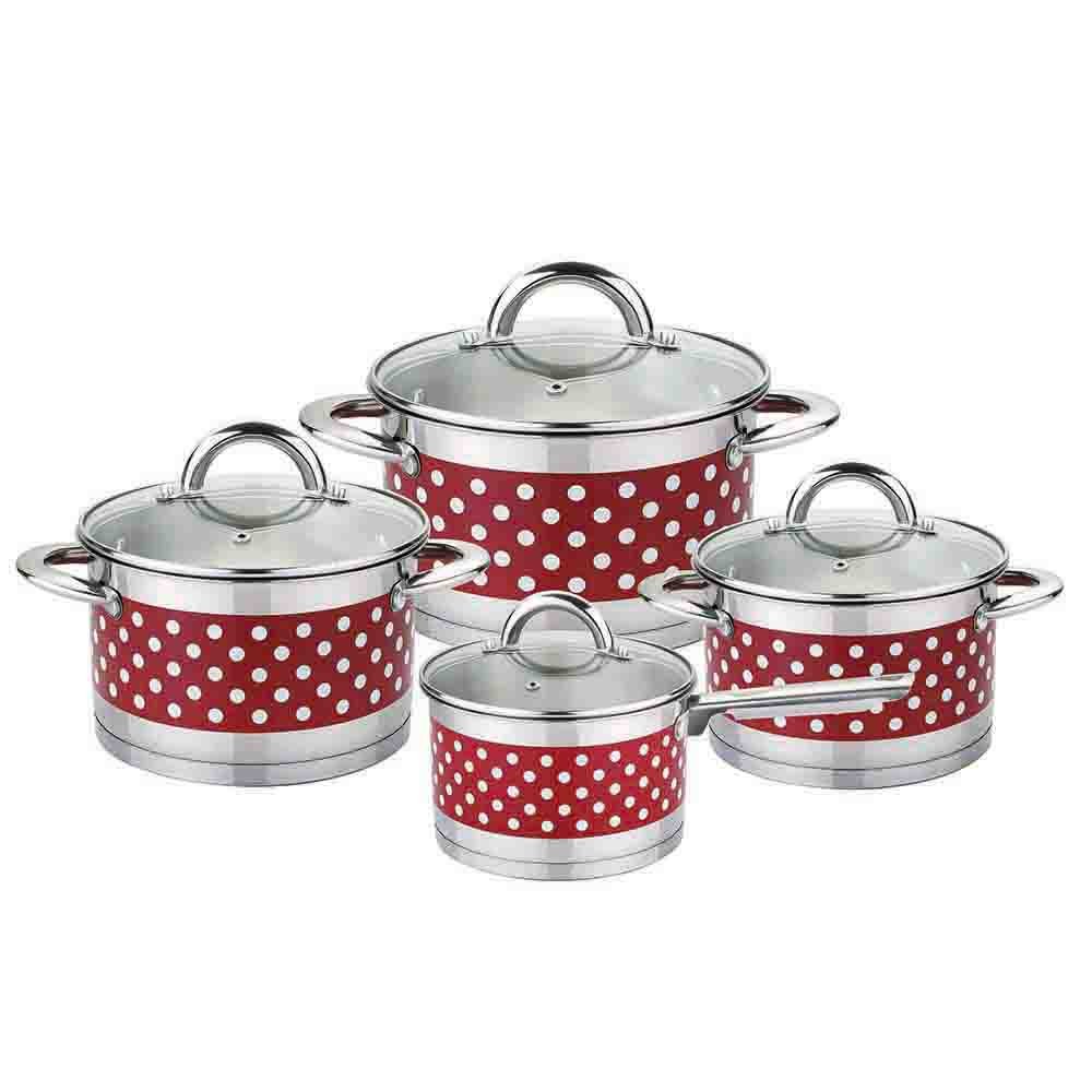 8 piece Cookware Ollas Cocina En Acero Inoxidable Hiking Camping Cookware Utensils Nonstick Cookware Sets Kitchen Utensils