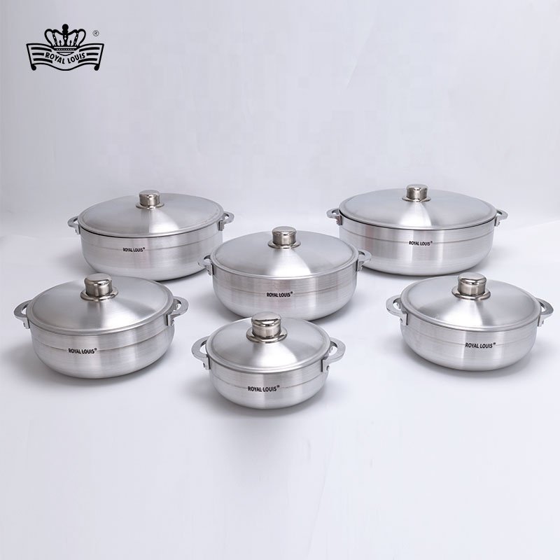 6 Pieces Aluminum Cooking Pot Sets Die Cast Nonstick Pot And Pan Aluminium Wok With Handle Aluminium Cookware