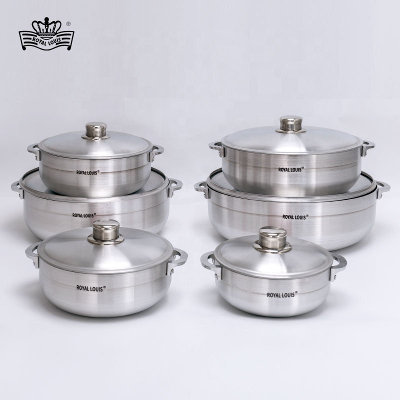 6 Pieces Aluminum Cooking Pot Sets Die Cast Nonstick Pot And Pan Aluminium Wok With Handle Aluminium Cookware