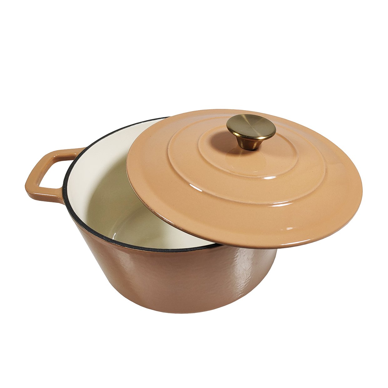 Wholesale Custom Non-Stick Enamel Cast Iron Cookware Set Enamel Cast Iron Dutch Oven Big White Cast Iron Pots Cookware Set