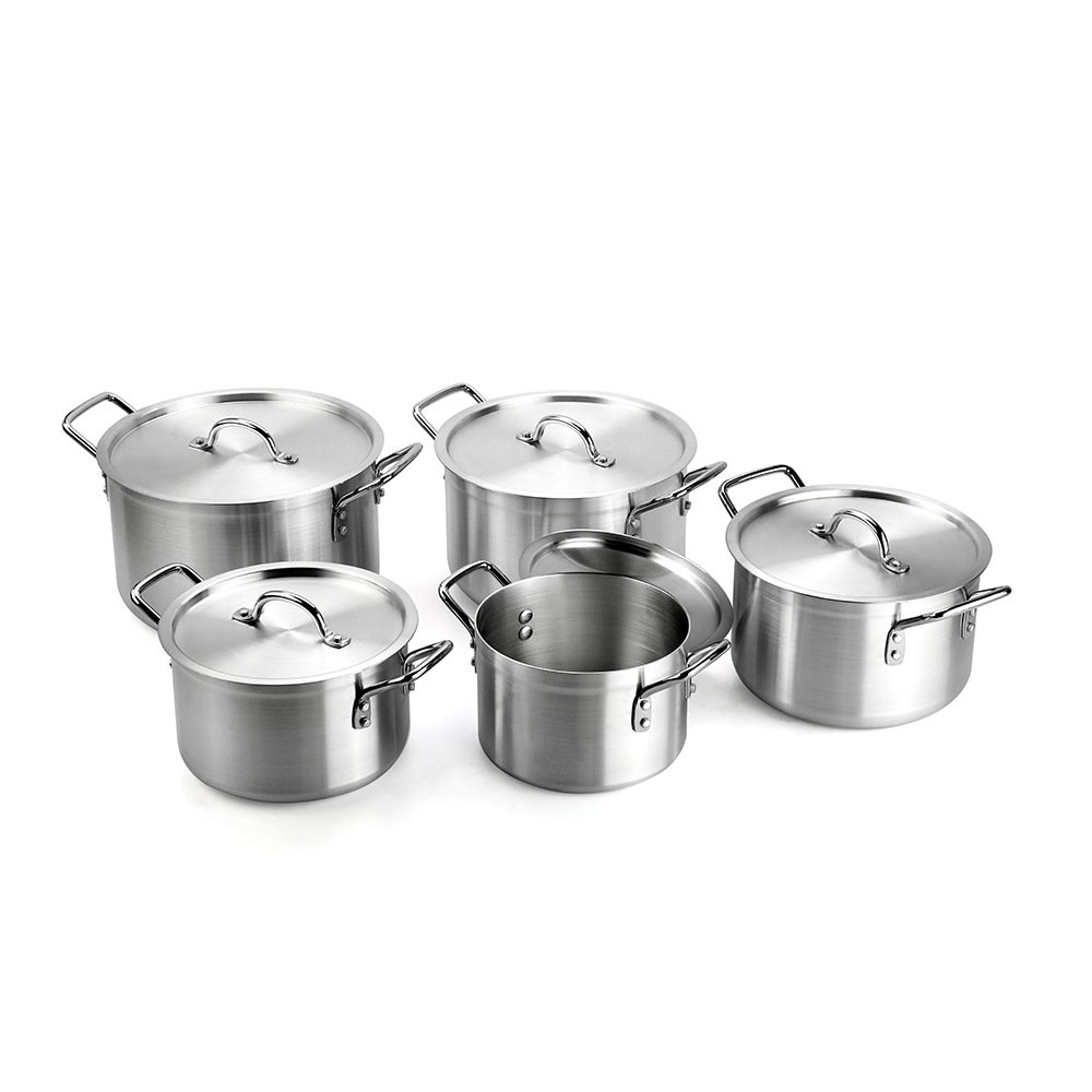 10pcs pots Home cookware set Restaurants sanding pot aluminum cooking pot sets