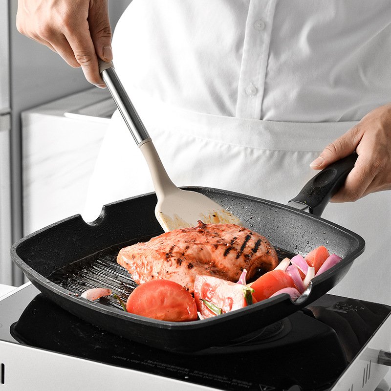 13 Pieces Silicone Utensil Set Cooking Tools Kitchenware Cookware Sets With Stainless Steel Handle Head