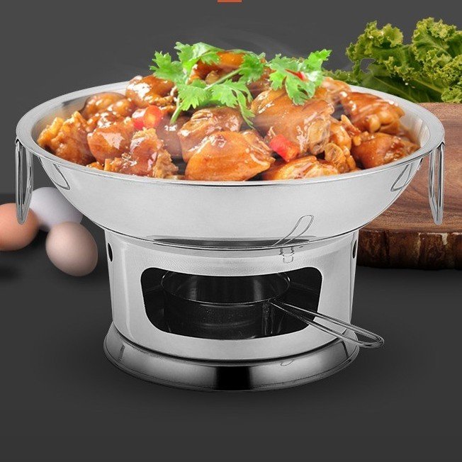 New Arrivals Alcohol Stove Cookware Keep Food Warm Anytime Stainless Steel Cookware Set For Hotel