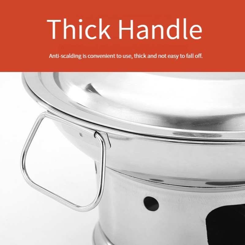 New Arrivals Alcohol Stove Cookware Keep Food Warm Anytime Stainless Steel Cookware Set For Hotel
