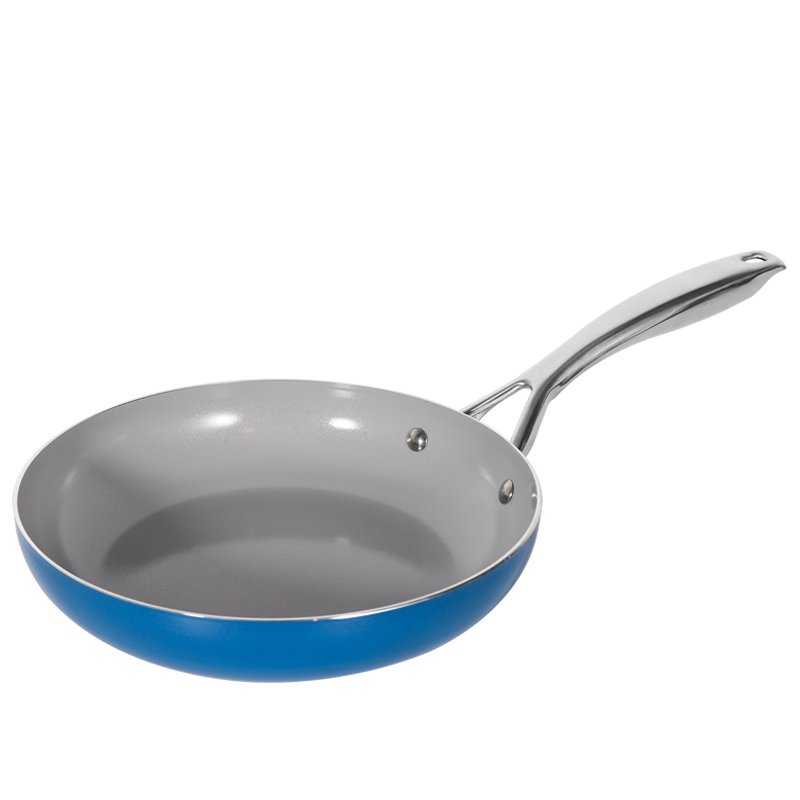 Non stick cookware high quality 7pcs oil free nonstick ceramic coating cookware set with aluminum lid