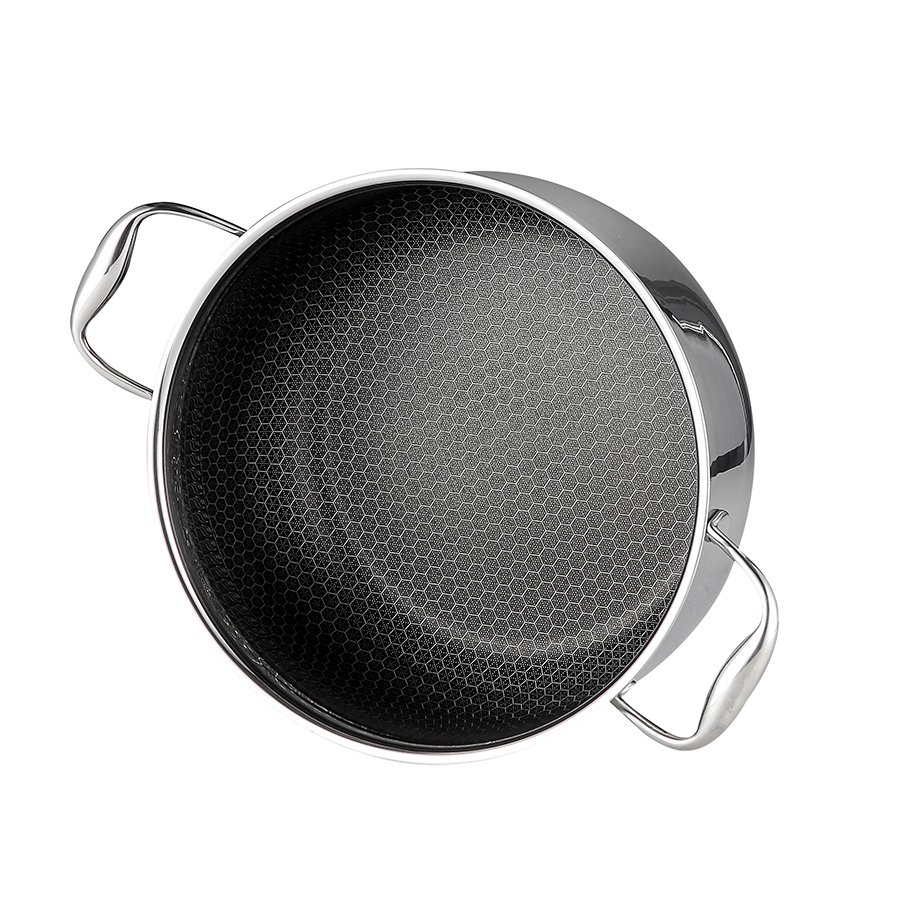 5 Layer Bottom 304 Stainless Steel Honeycomb Non-stick Soup Pot Set For Induction Cooker Gas Stove