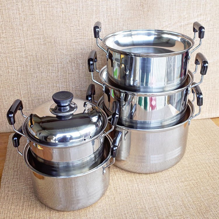 Wholesale 10PCS Stainless Steel Cooking Pot Soup Pot Set with Lids Stainless Steel Cookware Set