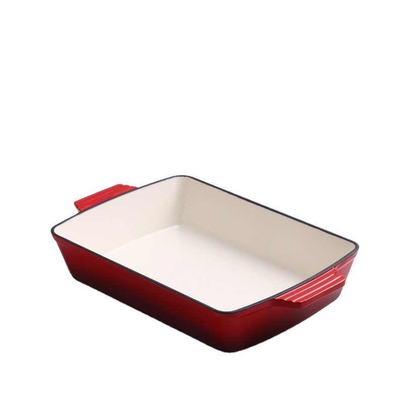 High-Grade Metal Kitchen Cookware Set Cast Iron Enamel Pan Non-Stick Cooking Pot Minimalist Design Sustainable Feature
