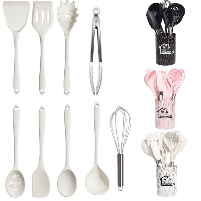 New Design Food Grade Silicone Spatula Non-stick Of Kitchen 18 Sets Kitchenware Set Wholesale