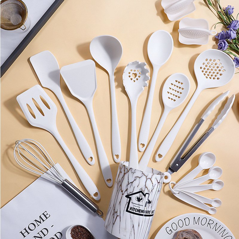 New Design Food Grade Silicone Spatula Non-stick Of Kitchen 18 Sets Kitchenware Set Wholesale