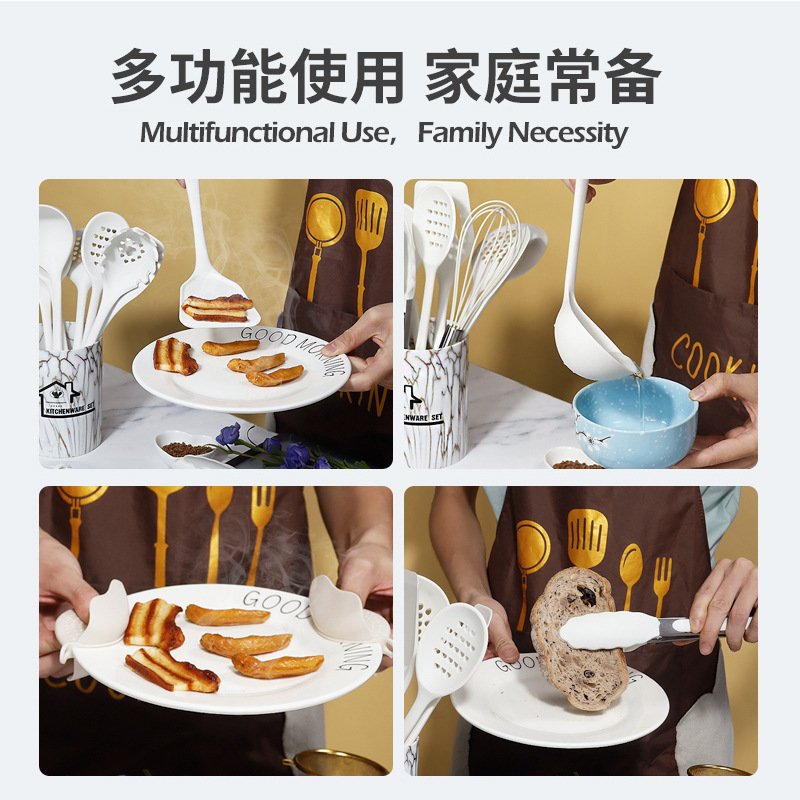 New Design Food Grade Silicone Spatula Non-stick Of Kitchen 18 Sets Kitchenware Set Wholesale