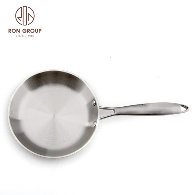 Factory Direct New Design Restaurant Buffet Hotel Kitchenware Stainless Steel Cookware Set Flat Bottom Frying Non Stick Pan