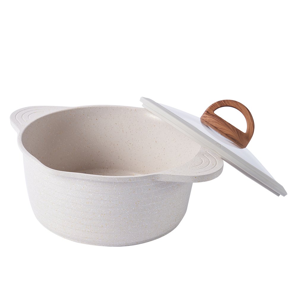 JEETEE PFOA Free Pots and Pans Set Nonstick 23pcs Healthy Kitchen Cookware Sets Induction Granite Stone Frying Pans