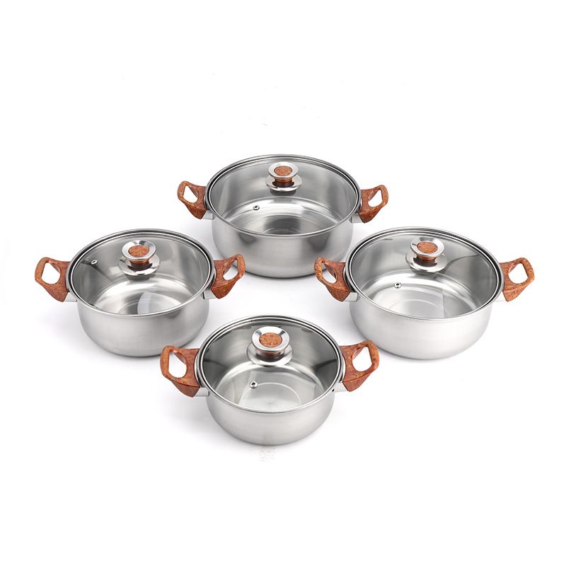 Accessories Kitchen Nonstick Cookware Sets for Induction Cooker 12pcs Stainless Steel Cookware Set