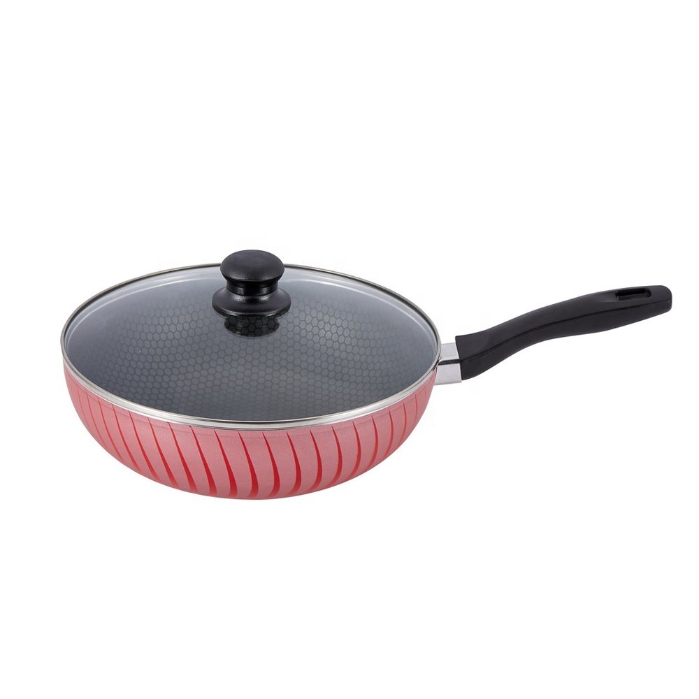 Factory cookware wholesale Aluminum Non stick pot with printing Aluminum kitchen pots and pans sets cookware set