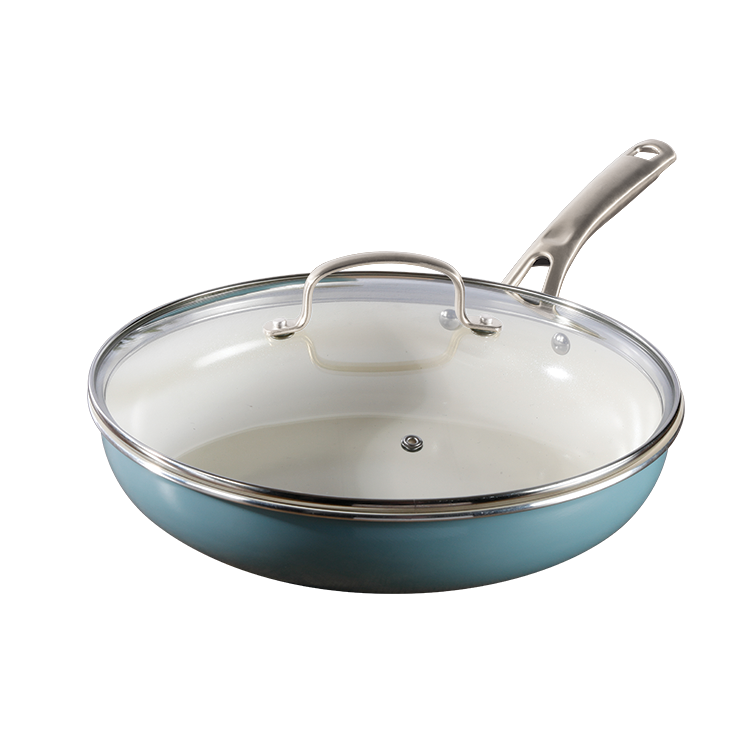 8 Pcs Cream White Ceramic Non Stick Kitchen Cookware Sets Non Toxic Cooking Pots and Pans Set Dishwasher Safe